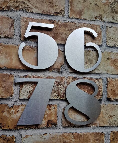 large metal numbers for house|12 adhesive door numbers.